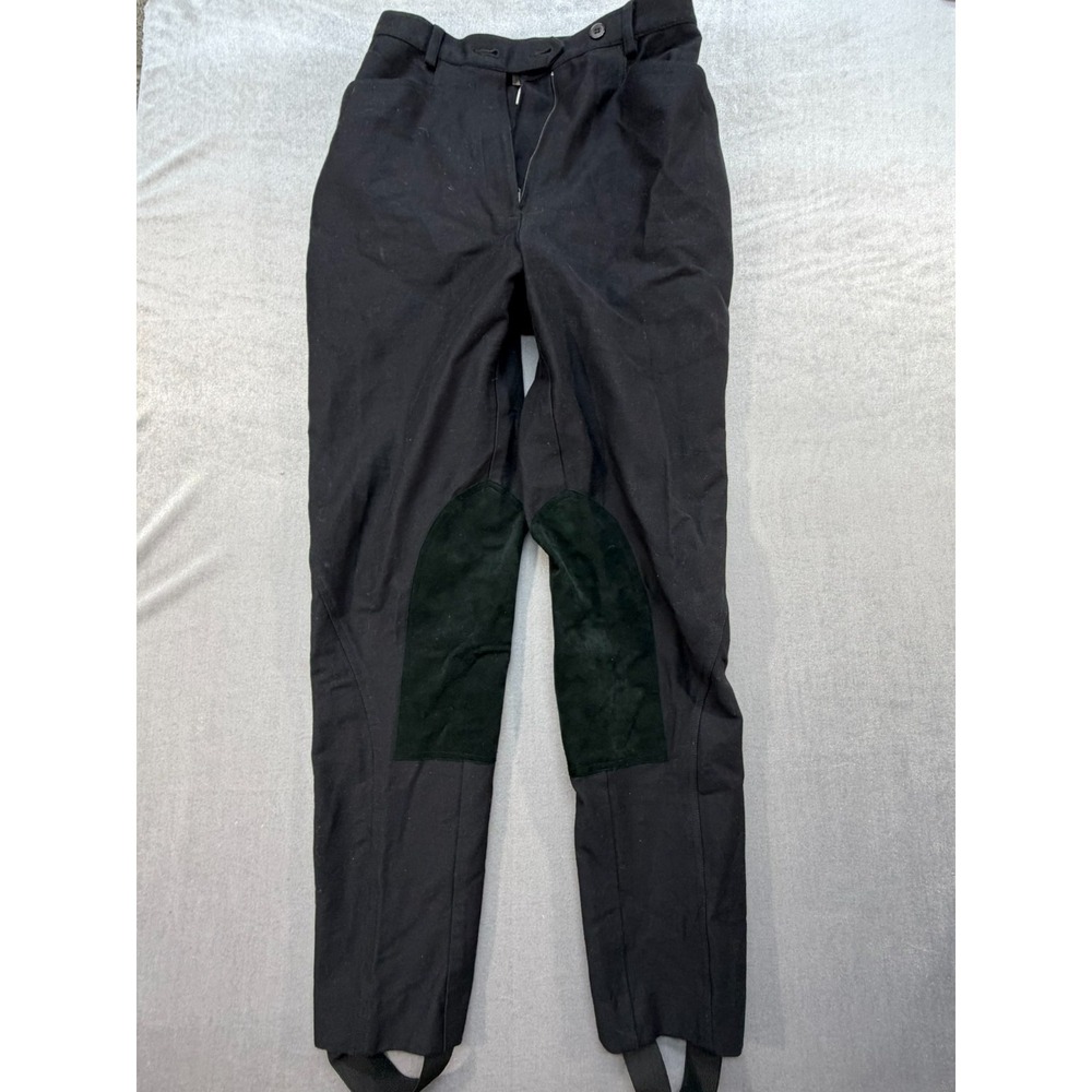 Vintage Brooks Brothers Horse Riding Pants Knee Pads‎ Size 4 Cotton Lycra Black